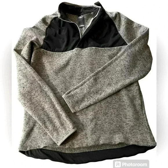 Champion Men's Long Sleeve Pullover Fleece 1/4 Zip Sweater Size Medium Gray - Picture 1 of 7